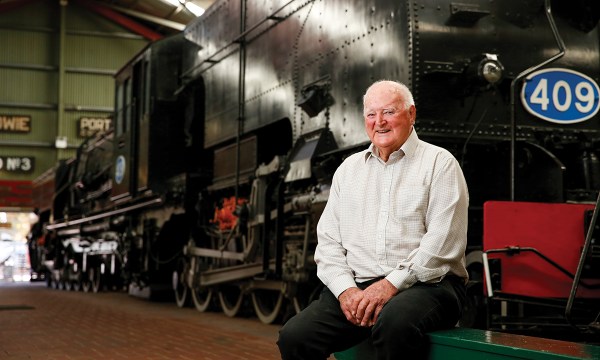 Seeing engine 409 up close brings back memories for born-and-bred Peterborough resident Doug Evans, 85.
