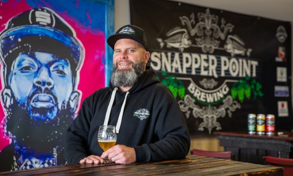 Aldinga Beach brewer Dave Peacock opened his Snapper Point Brewing taphouse on The Esplanade in June, 2022. Photo: Ben Kelly.