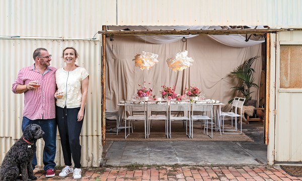 Ray and Kath, with dog Jarla, are used to putting on big events.