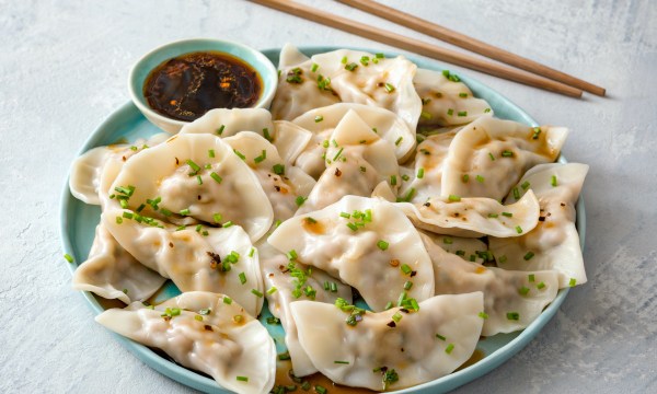 Thumbnail for Mushroom and chive dumplings three ways 