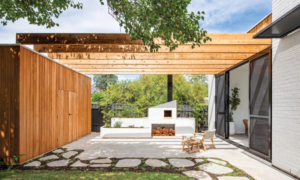 The pizza oven, with in-built herb garden, gets plenty of use with family, friends and neighbours.