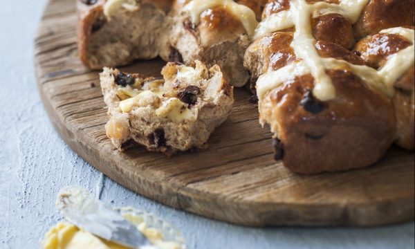 Thumbnail for Spiced pear and chocolate hot cross buns