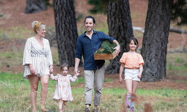 Kane and Adele love to forage in the Adelaide Hills with their children Isla, nine, and Maisey, two.