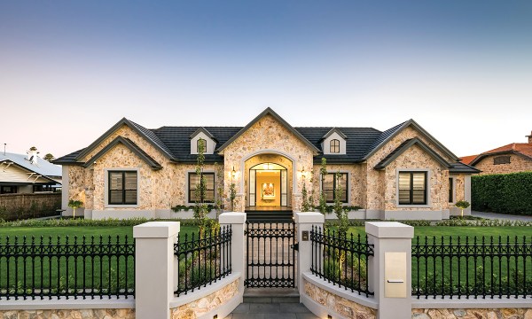 Natural materials were important in the build, perfectly exhibited with the home’s stone exterior.