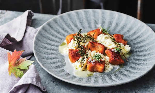 Thumbnail for Recipe: Sweet potato gnocchi with fresh ricotta, lemon and whey sauce