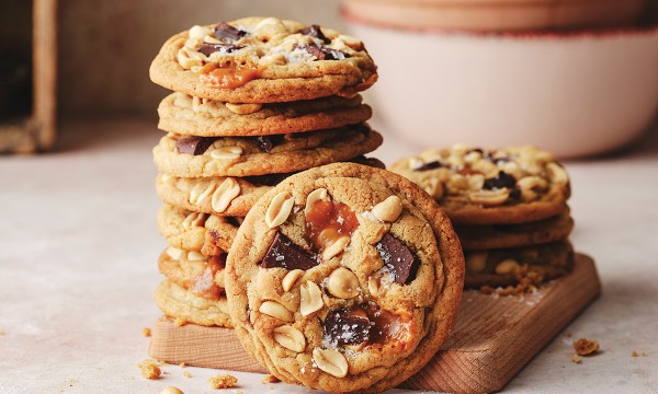 Thumbnail for Recipe: Chocolate, caramel and peanut cookies
