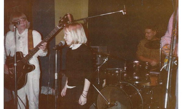 Loene Furler playing the bass while daughter Sia sings at club Limbo in the mid-1980s.