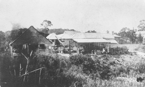 The Macclesfield Brewery circa 1890. Photograph courtesy State Library of South Australia.