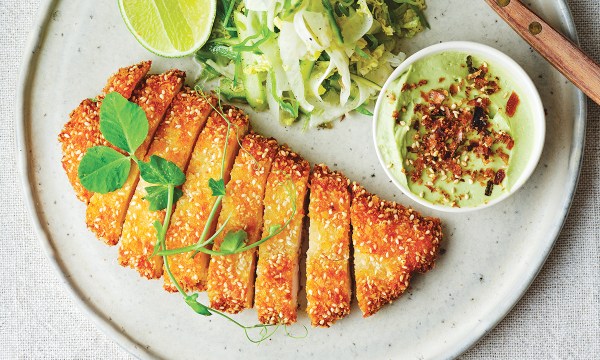 Thumbnail for Recipe: Chicken katsu with green slaw