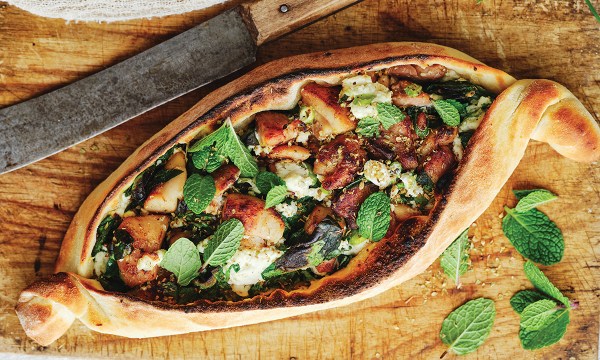 Thumbnail for Chicken, ricotta and spinach pide