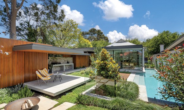 There are plenty of zones for relaxing and entertaining in the spectacular backyard.