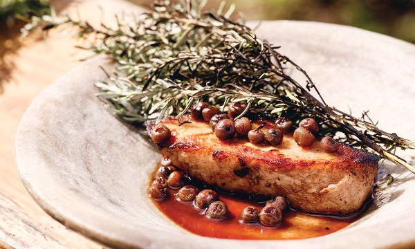 Thumbnail for Coastal rosemary-smoked pork cheek with muntrie glaze
