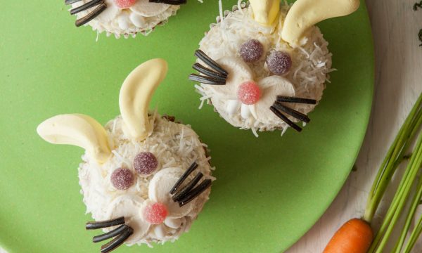 Thumbnail for Recipe: Easter Bunny carrot cupcakes