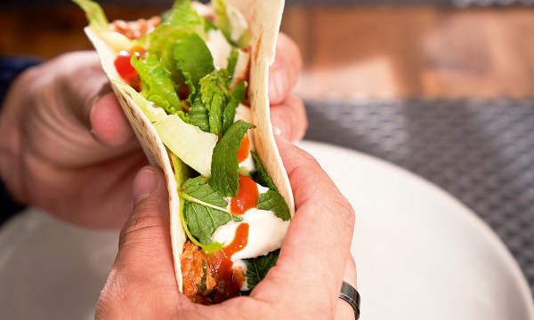 Thumbnail for Recipe: Slow cooker pulled pork tacos with cashew sour cream