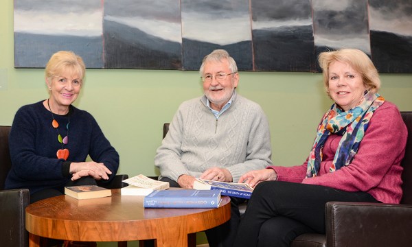Art Gallery of SA book club convenors Naomi Reschke, Michael O'Donoghue and Christine Guille love chatting about art, and books. 