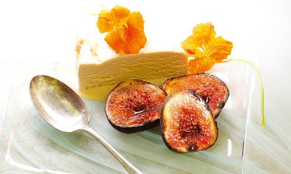 Thumbnail for Recipe: Caramelised balsamic figs with scorched honey ice cream