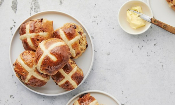 Thumbnail for Recipe: Date and cardamom hot cross buns