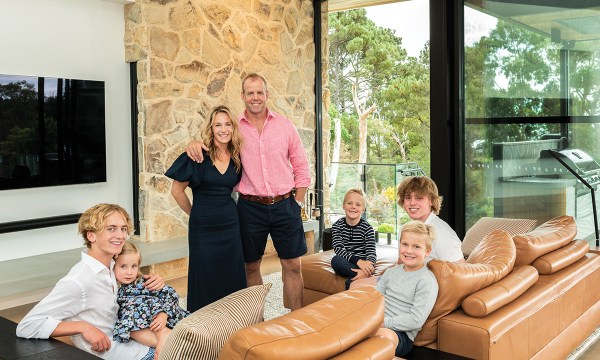 Kay and Julian with their children; Max, Mya, Seb, AJ and Archie.