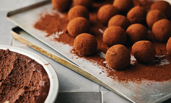 Thumbnail for Recipe: Dark chocolate & pedro ximenez truffles