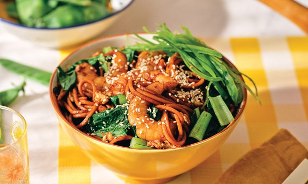 Thumbnail for Recipe: Prawn, egg & noodle stir-fry
