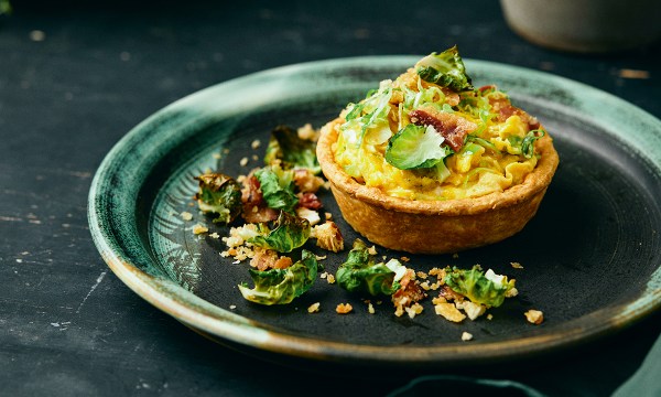 Thumbnail for Recipe: Brussels sprout & scrambled egg tarts