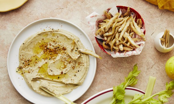 Thumbnail for Recipe: Baba ganoush with crispy whitebait and zaatar 
