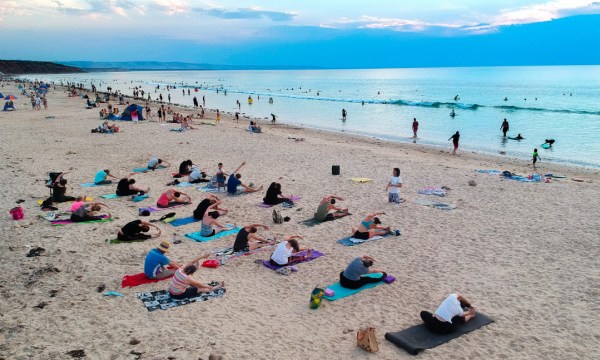 Free yoga sessions will be held at Moana beach on selected dates throughout February.