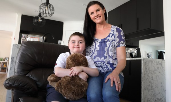 Amanda O'Connor with son Tyler. Photograph Tony Lewis/Solstice Media